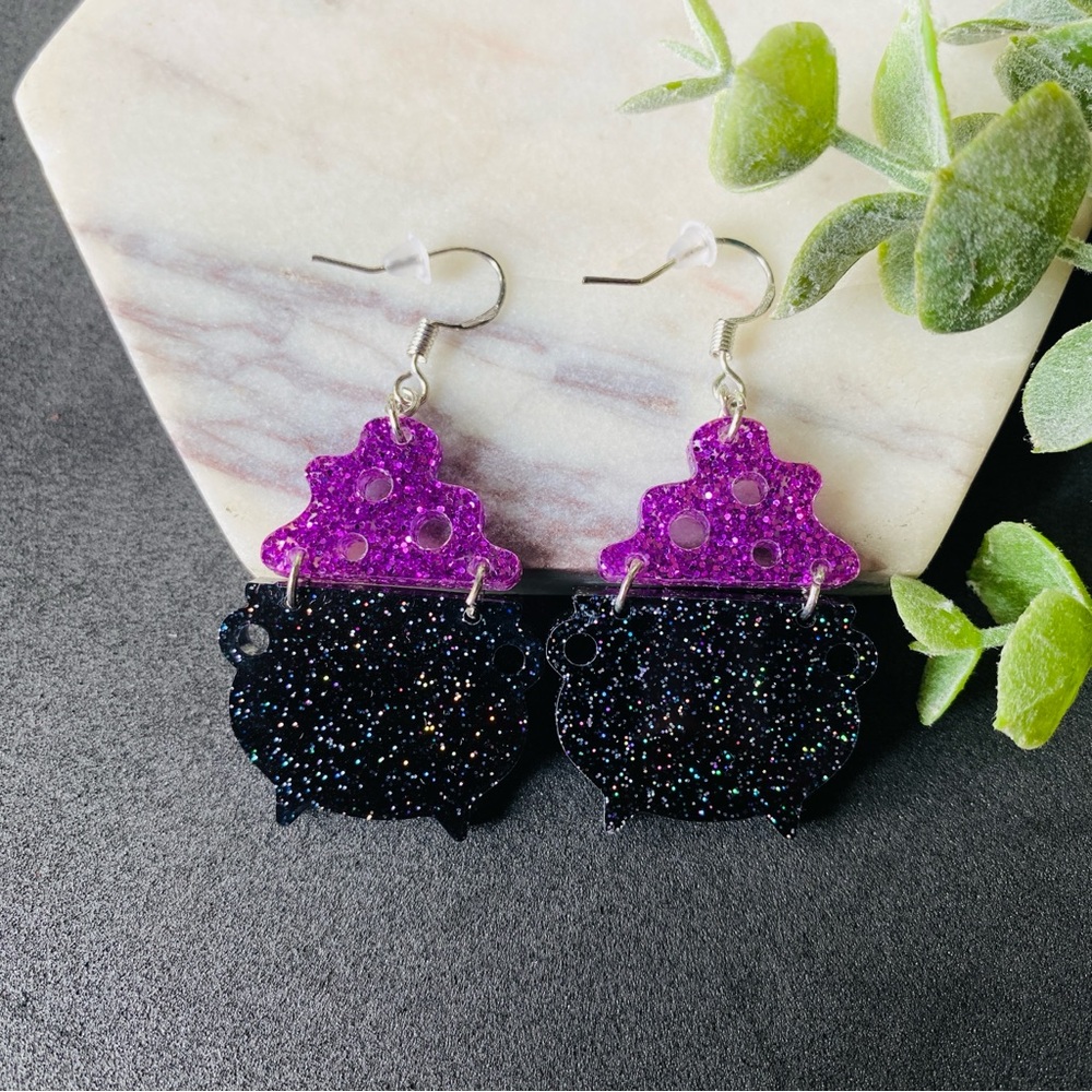 Cauldron Witchcraft Earrings Halloween Earrings Spooky Earrings Which Earrings